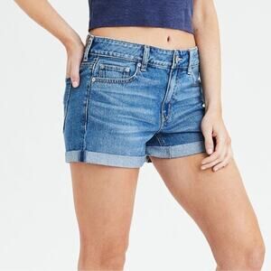 AE American Eagle Tomgirl Midi Short Cuffed High Rise Non-Distressed Plus Sz 20